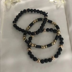 Men’s Necklace and Beads Bracelet Set